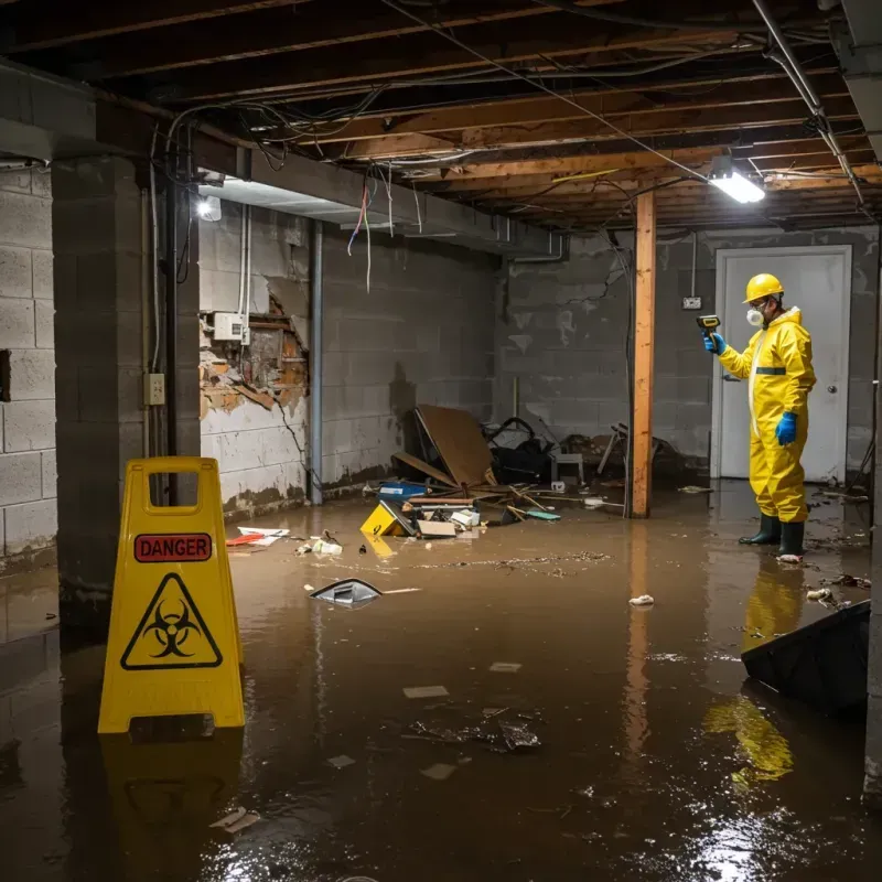 Flooded Basement Electrical Hazard in Honesdale, PA Property